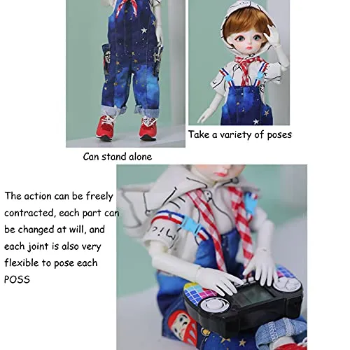 1/6 SD Doll BJD Dolls Full Set 28.2cm Ball Jointed Dolls Toy Surprise Gift for Girls, Action Figure   Makeup   Cowboy Clothes   Wig   Shoes