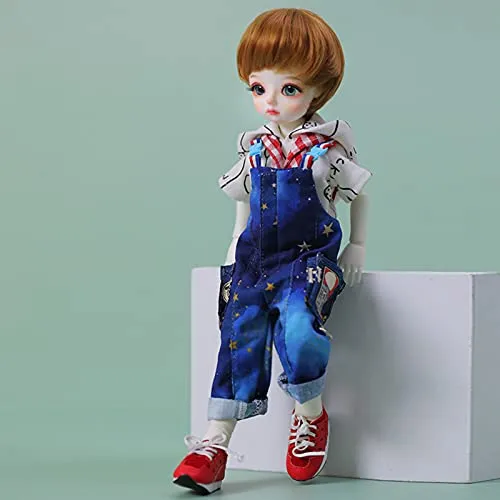 1/6 SD Doll BJD Dolls Full Set 28.2cm Ball Jointed Dolls Toy Surprise Gift for Girls, Action Figure   Makeup   Cowboy Clothes   Wig   Shoes