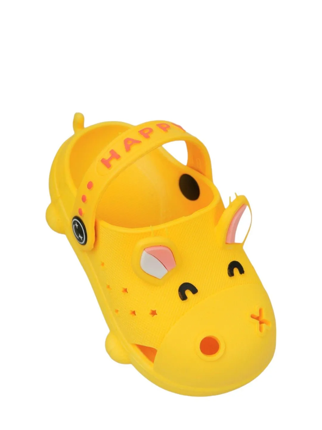 Cheerful Yellow Animal-Themed Clogs for Girls