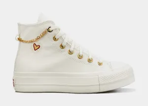 Chuck Taylor All Star Gold Chain High Top Womens Lifestyle Shoes (White)