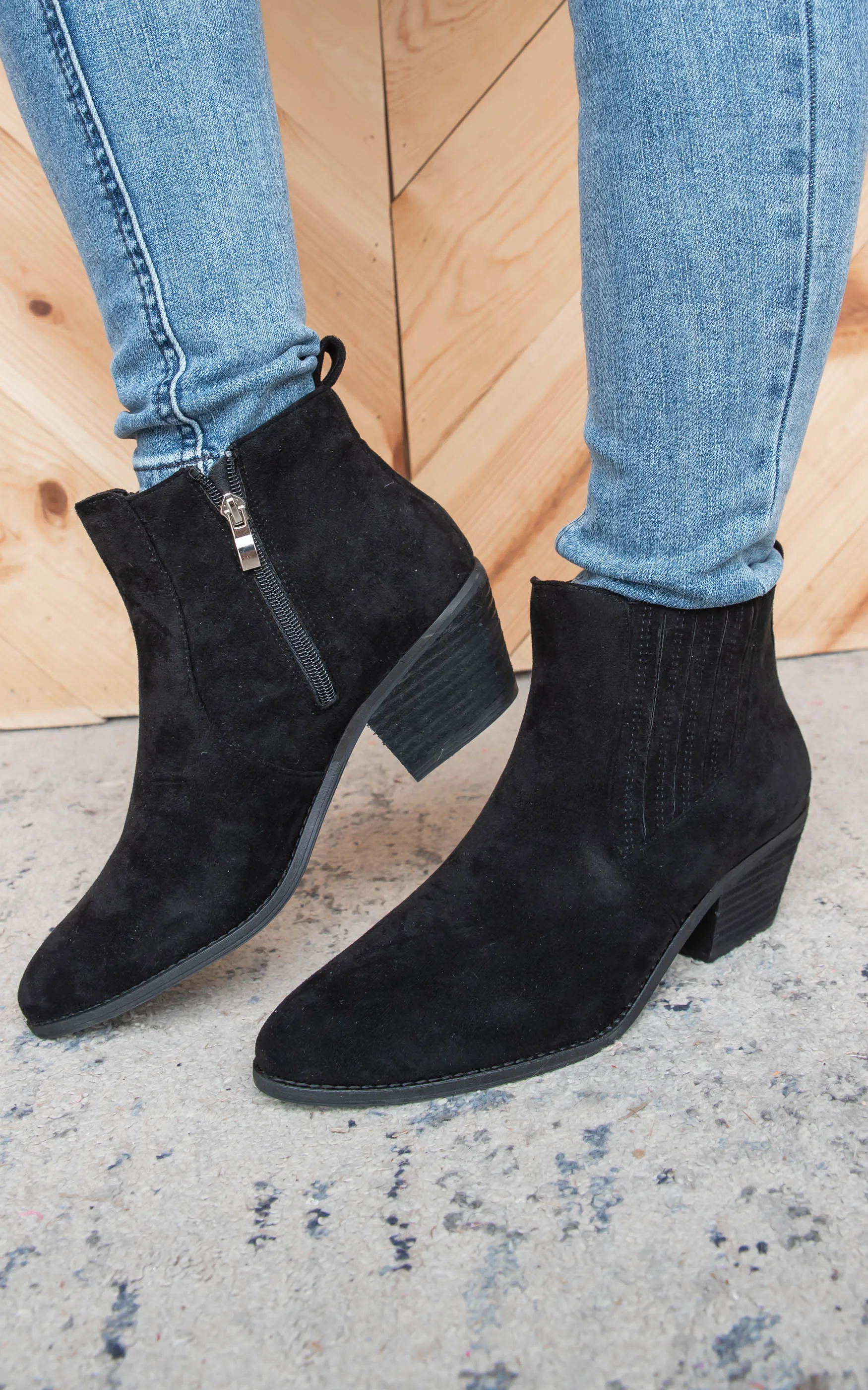 Corkys Potion Black Suede Booties - Final Sale