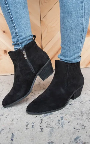 Corkys Potion Black Suede Booties - Final Sale