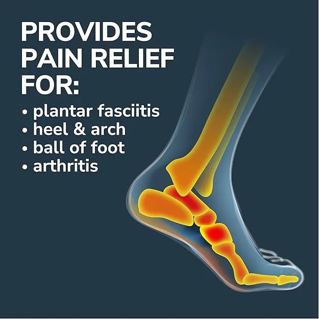 Dr. Scholl's Plantar Fasciitis Pain Patches with Hydrogel Flexible Technology, 8 Ct // Clinically Tested 12-Hour Daily Pain Relief - Contours to Your Foot - with Lidocaine & Menthol, 8 Treatments
