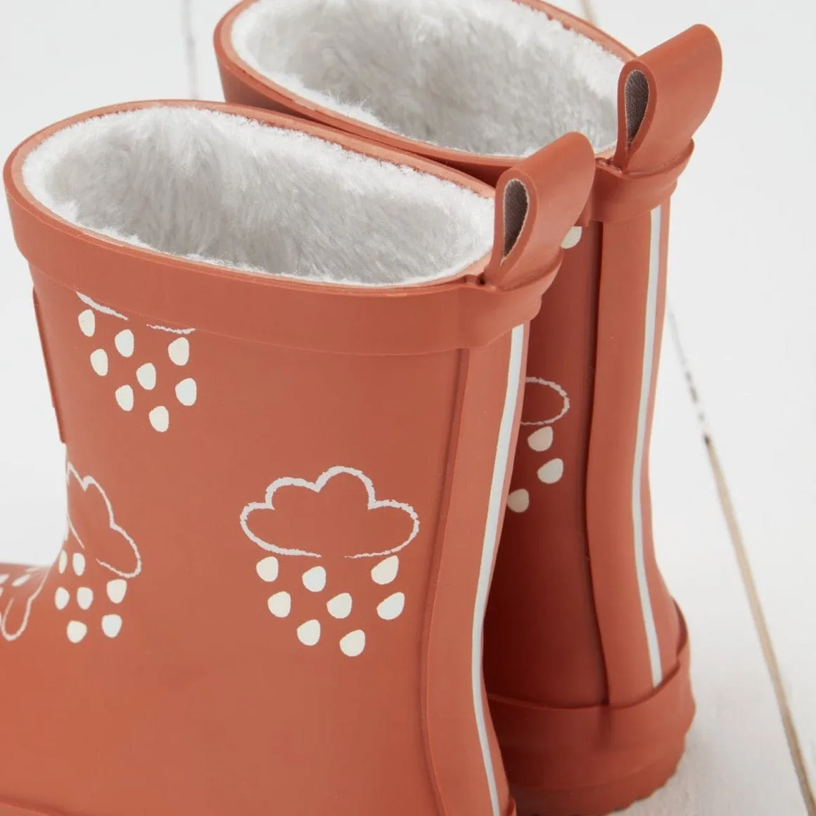 Grass & Air Kids Colour Changing Wellies (Burnt Orange)