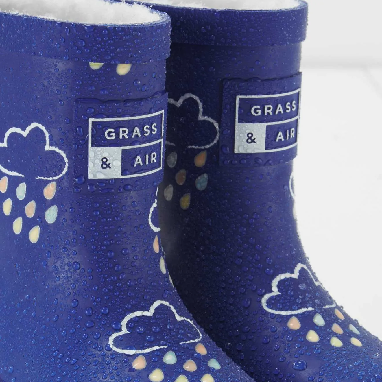 Grass & Air Kids Colour Changing Wellies (Inky Blue)