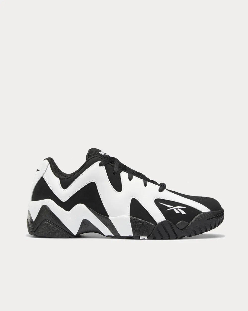 Kamikaze II White & Black Low Top Sneakers
