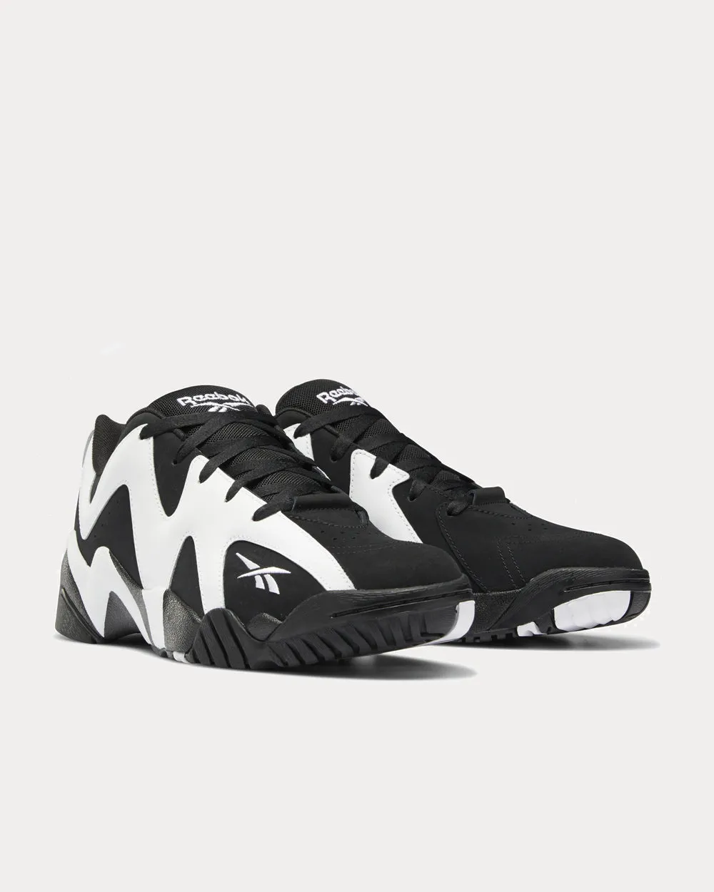 Kamikaze II White & Black Low Top Sneakers