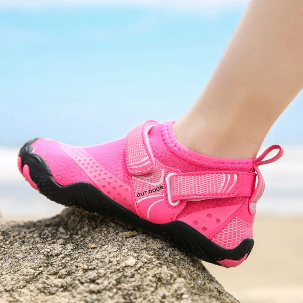 Kids' Water Shoes Barefoot Quick Dry Aqua Sports Boys Girls - Pink Size BigKid US2 = EU32