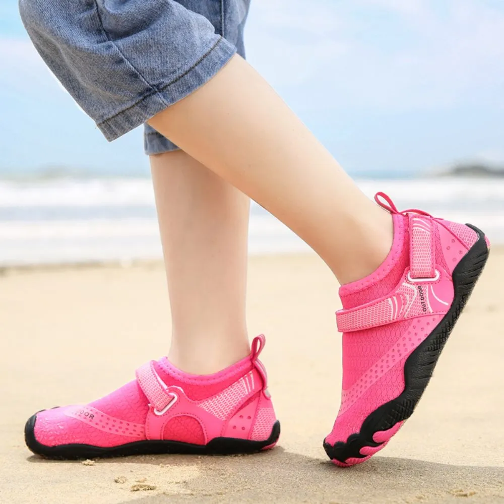Kids' Water Shoes Barefoot Quick Dry Aqua Sports Boys Girls - Pink Size BigKid US2 = EU32