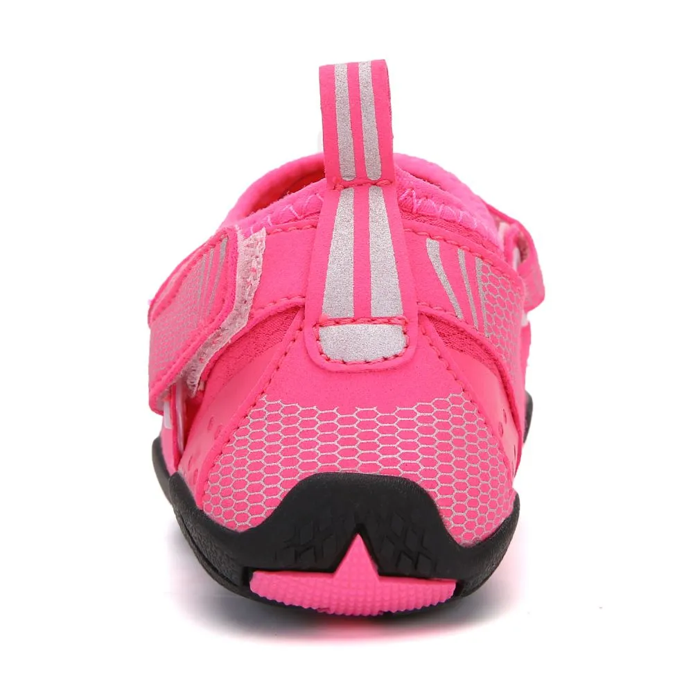 Kids' Water Shoes Barefoot Quick Dry Aqua Sports Boys Girls - Pink Size BigKid US2 = EU32