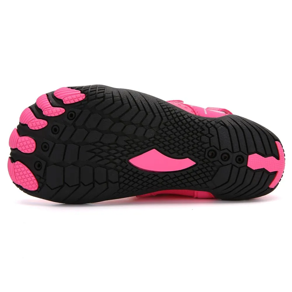 Kids' Water Shoes Barefoot Quick Dry Aqua Sports Boys Girls - Pink Size BigKid US2 = EU32