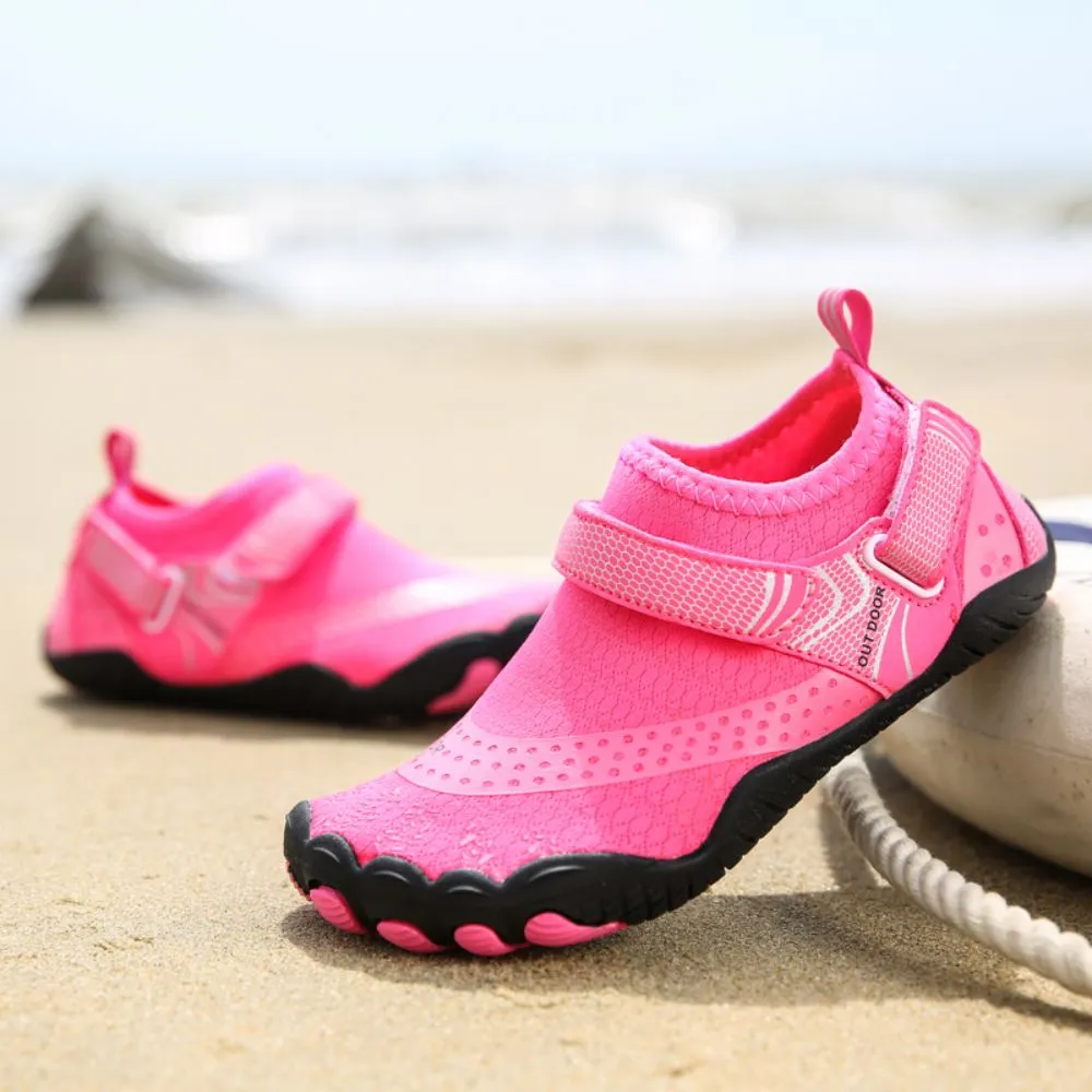 Kids' Water Shoes Barefoot Quick Dry Aqua Sports Boys Girls - Pink Size BigKid US2 = EU32