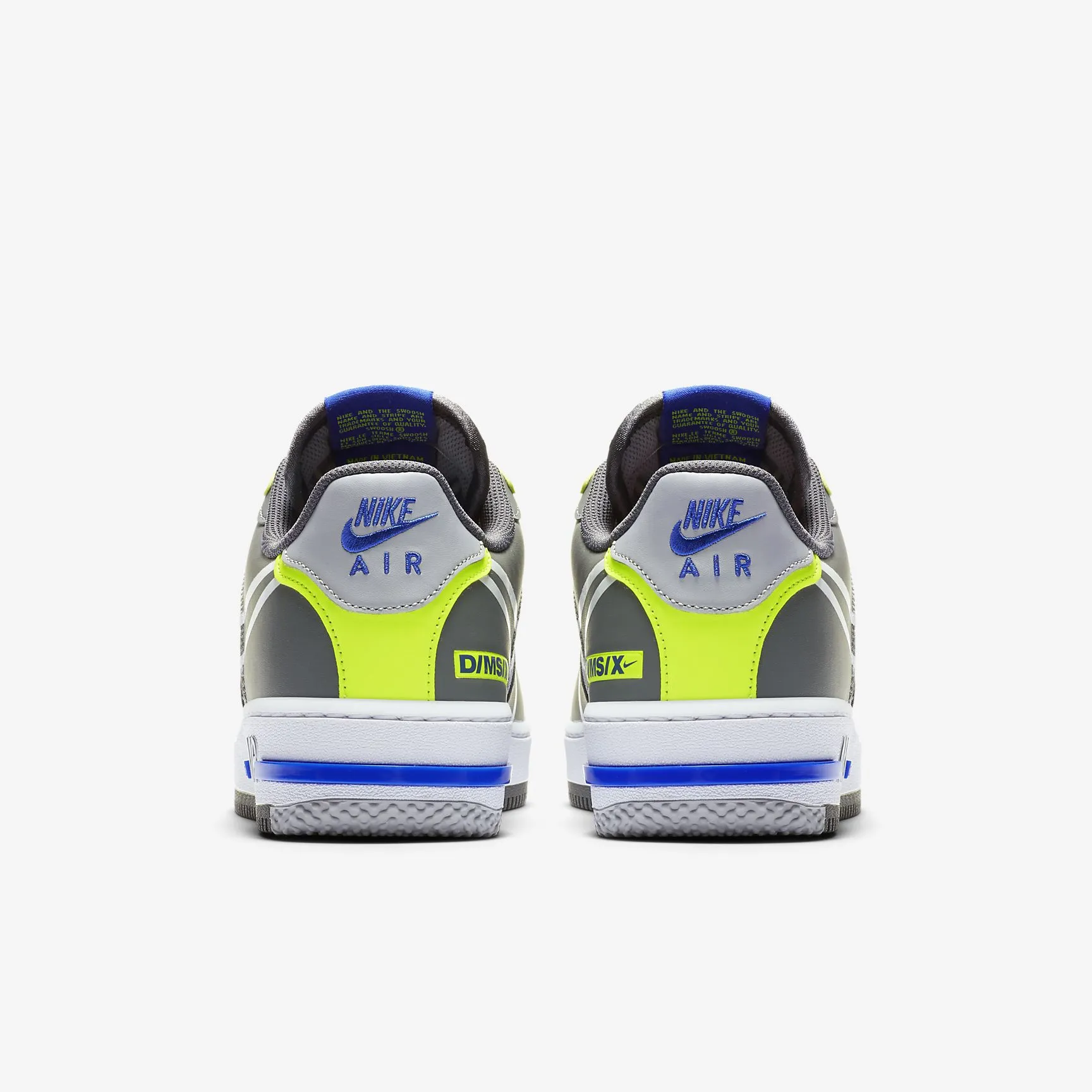 Men's Nike Air Force 1 React (Wolf Grey/Volt/Dark Grey/White)(CD4366-002)