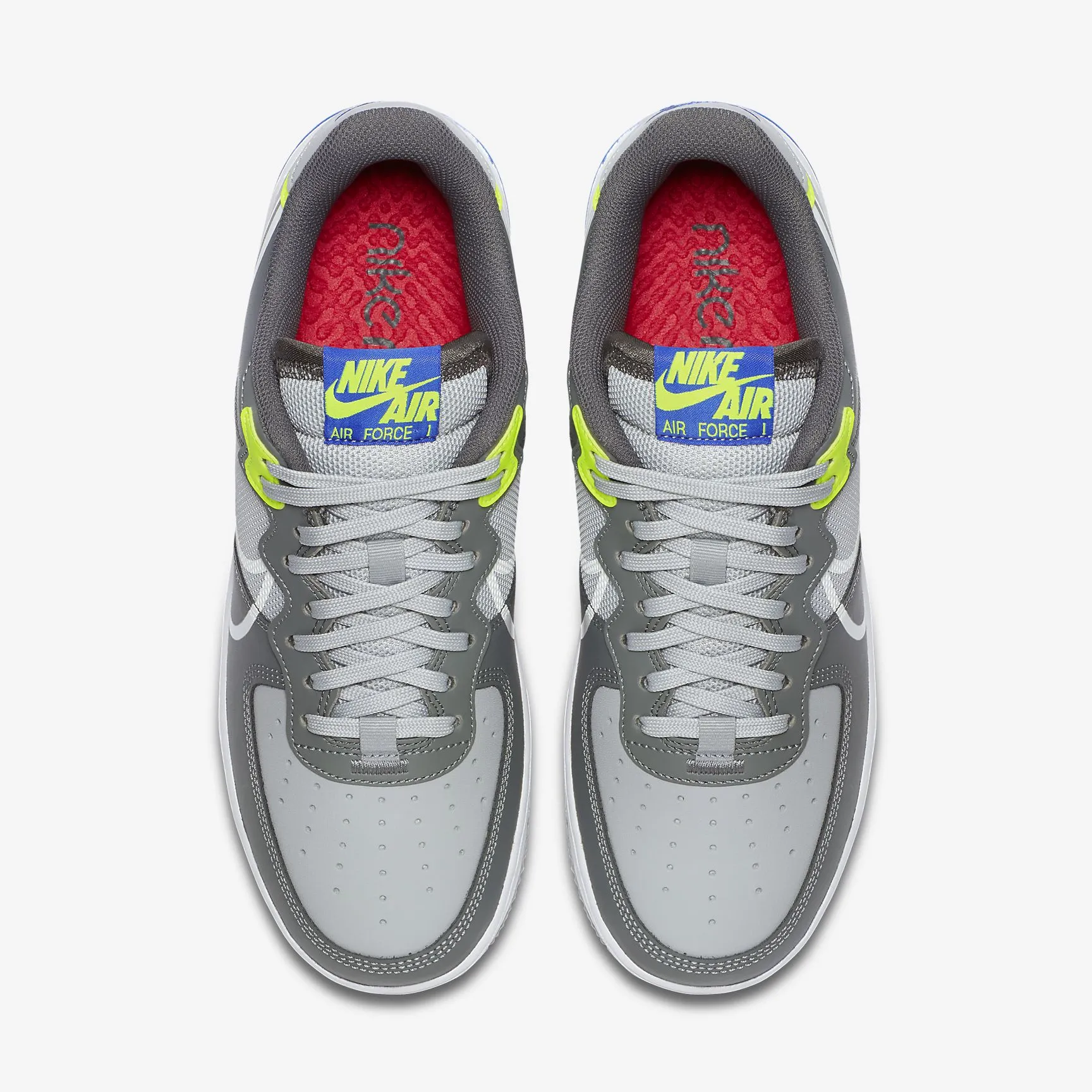 Men's Nike Air Force 1 React (Wolf Grey/Volt/Dark Grey/White)(CD4366-002)