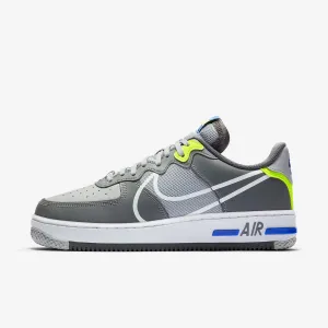 Men's Nike Air Force 1 React (Wolf Grey/Volt/Dark Grey/White)(CD4366-002)