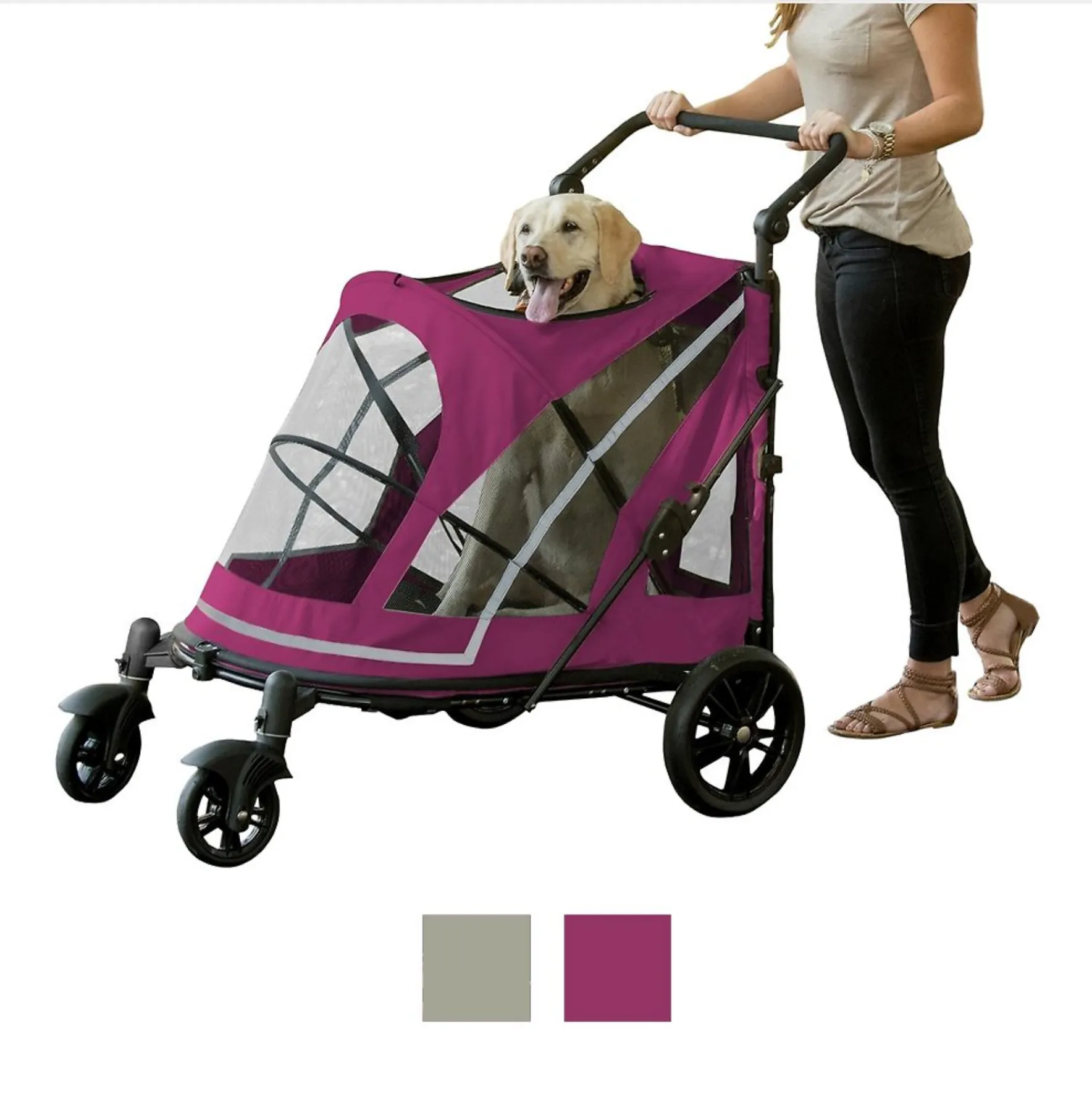 NO-ZIP Expedition Pet Stroller ~ Boysenberry