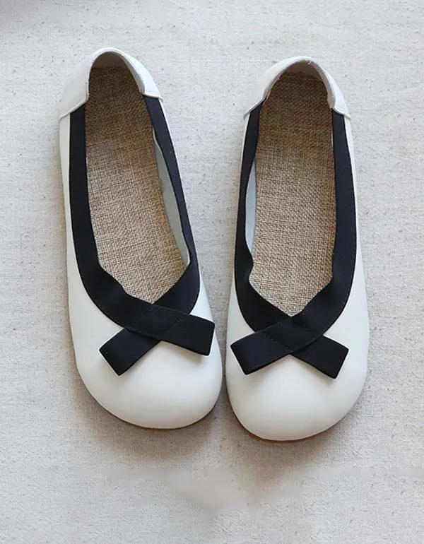 Round Head Simple Retro Flat Shoes