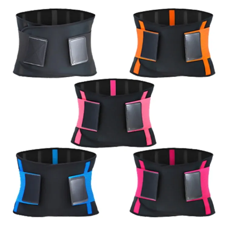 SBR Neoprene Sports Protective Gear Support Waist Protection Belt, Size:L(Pink)