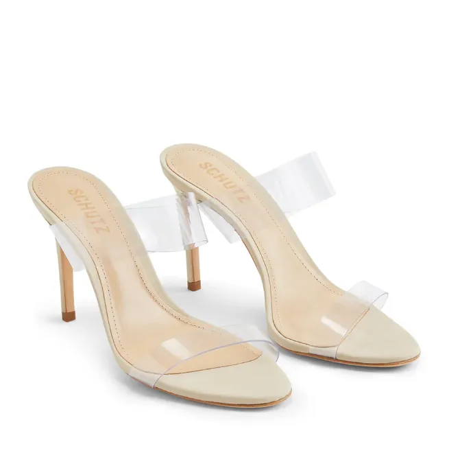 Schutz Ariella Heels in Transparent Nude