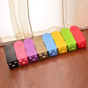 Shoe Rack Double Shoe Holder Modern Living Shoe Storage Organizer Cleaning Convenient Shoes Organizers Stand Shelf A30 Purple Color