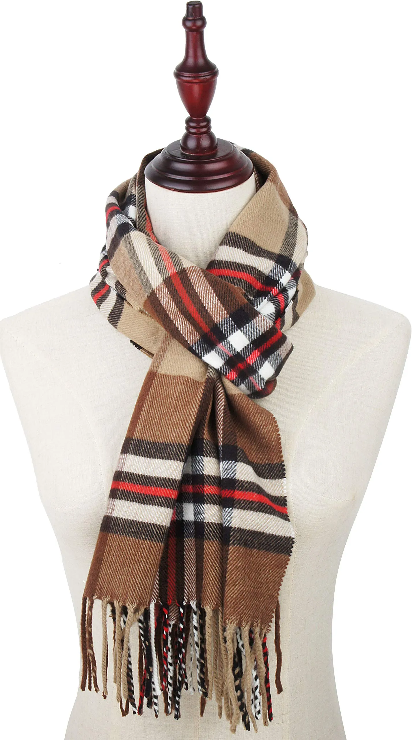 Soft Light Weight Plaid Cashmere Scarf