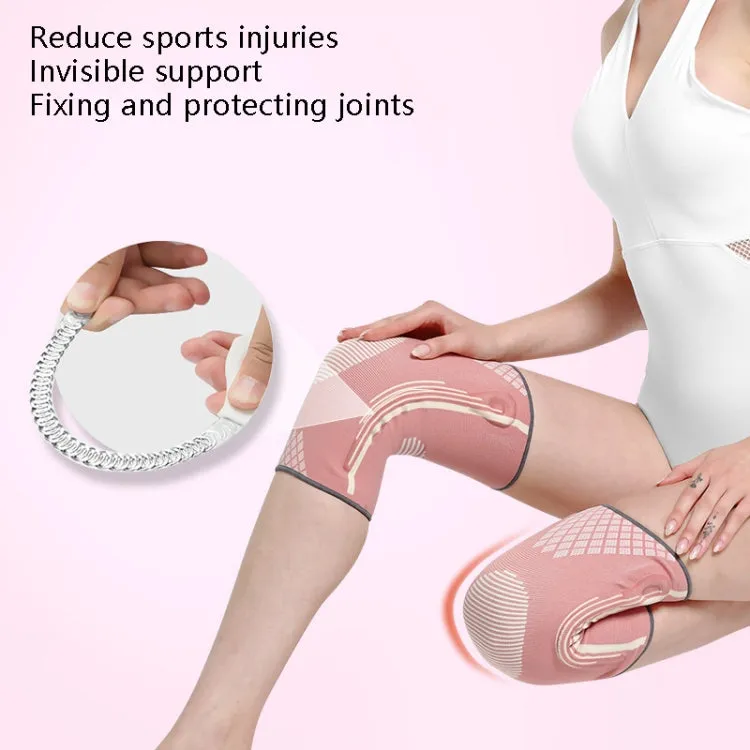 Sports Knee Pads Training Running Knee Thin Protective Cover, Specification: L(Sakura Powder)