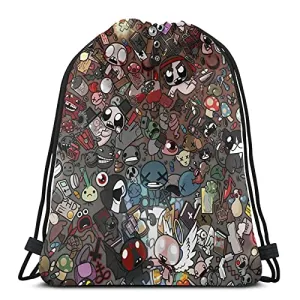 The Bind-Ing Of Is-Aac Drawstring Backpack Print Sport Travel Gym Bundle Bag Storage Bag For Men Women