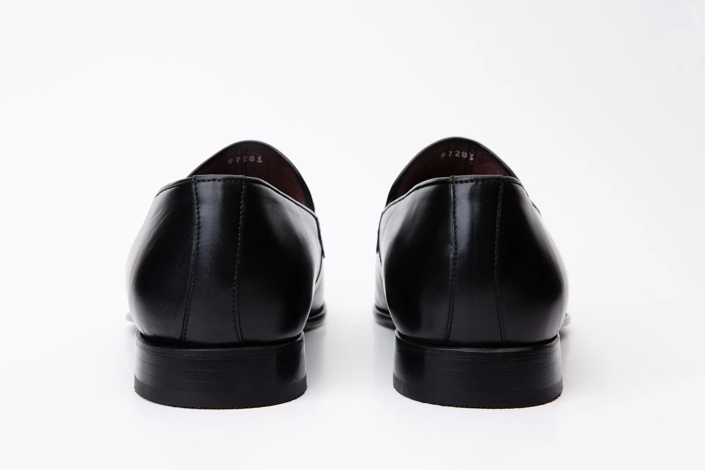 The Pusan Black Leather Bit Loafer Men Shoe