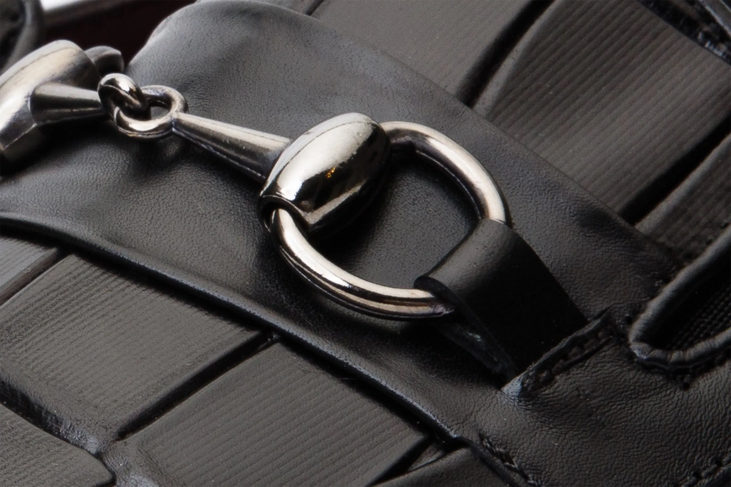 The Pusan Black Leather Bit Loafer Men Shoe