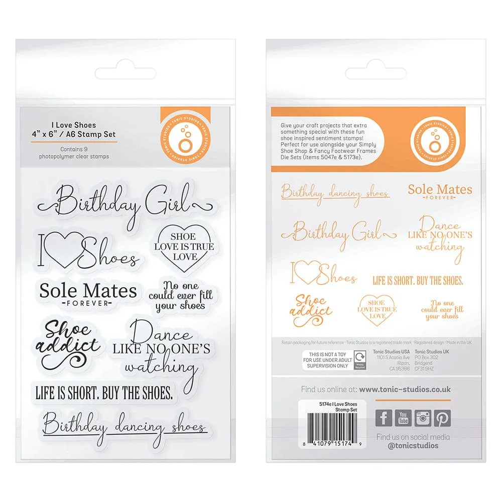 Tonic Studios - I Love Shoes Stamp Set - 5174e