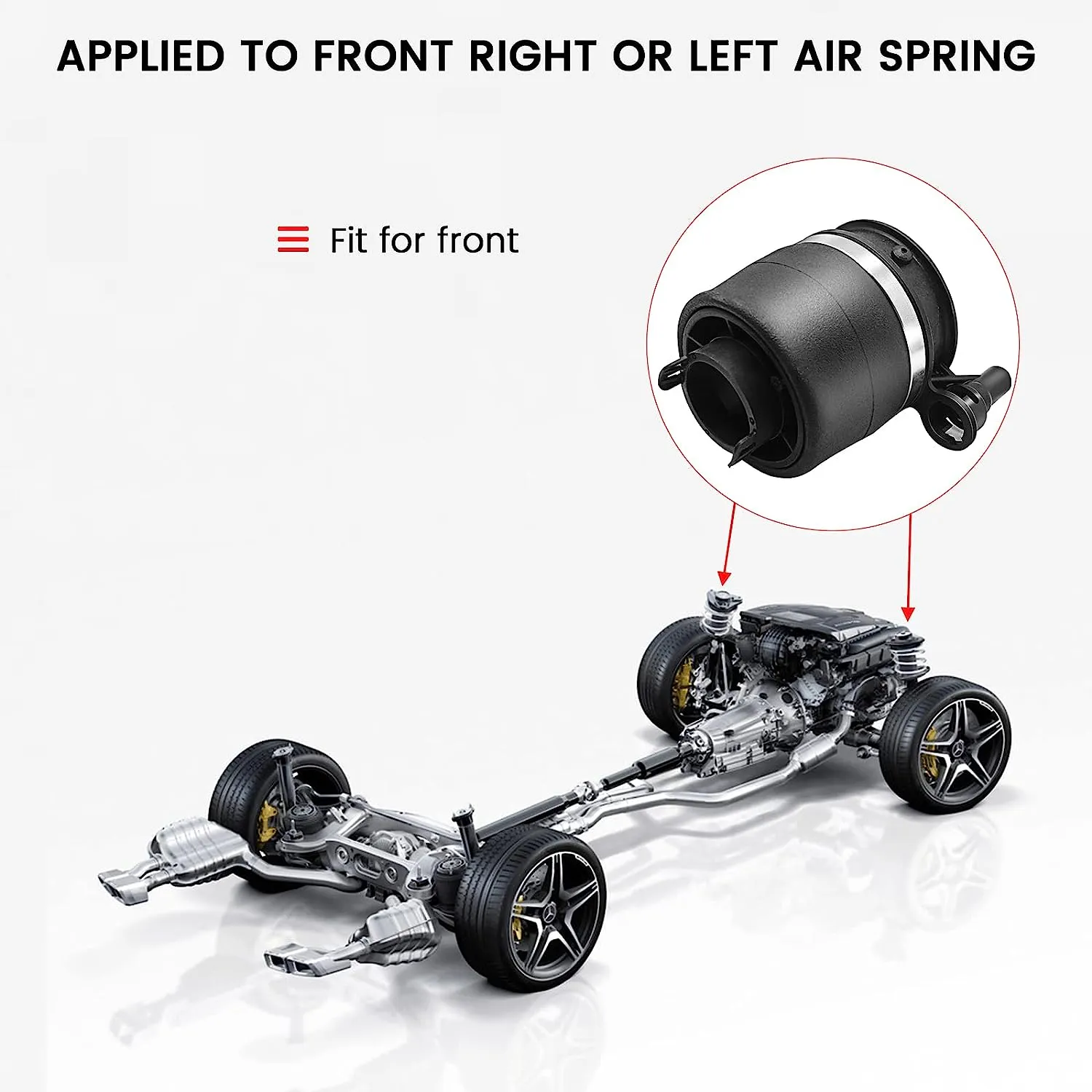Vigor Front Air Suspension Spring Bag Compatible with Ford Expedition and Lincoln Navigator 2003-2006 Car, OEM Number 2L1Z3C199AA, 4L1Z3C199AA, 6L1Z3C199AA