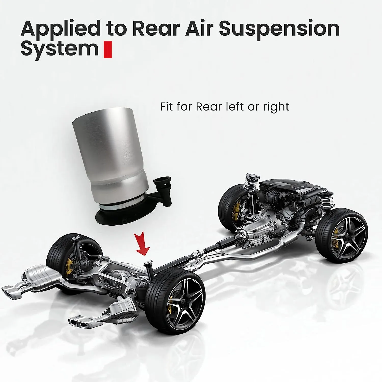 VIGOR Rear Air Spring Compatible with 2007-2012 Ford Expedition, Lincoln Navigator Car Suspension, OEM Replace Part Number 7L1Z5A891B, 8L1Z5A891B
